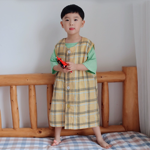 Марлевый спальный мешок подходит для мужчин и женщин для девочек, банный халат без рукавов