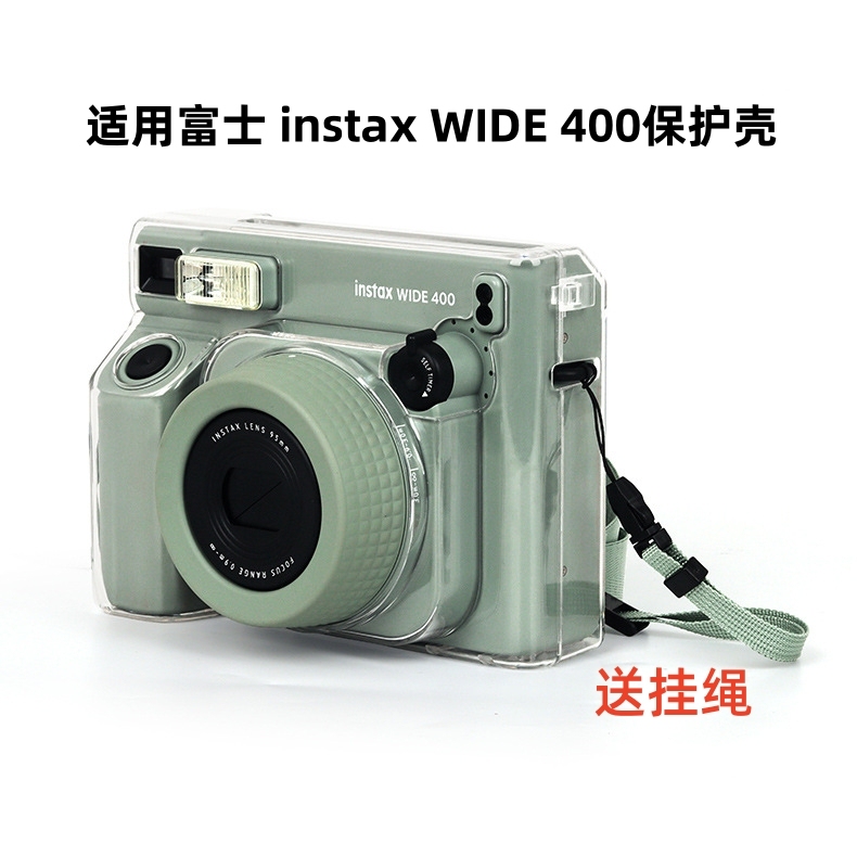 Suitable for Polaroid Wide400 Protective Case, Instax Fuji Wide300 Protective Case, Evo Transparent Protective Crystal Case, Camera Storage Bag, Anti-Drop, Anti-Collision Hard Shell, Exposure Artifact Accessories