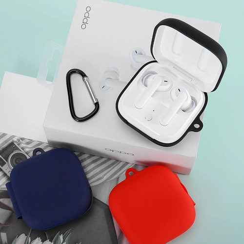 Oppo, беспроводные силиконовые наушники, защитный чехол, силиконовая сумка-органайзер, мультяшная милая креативная наклейка, bluetooth, защита при падении