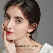 JOJO Lucky Devils Eye earrings 2021 New Tide design sense zircon earrings 18K gold earrings women