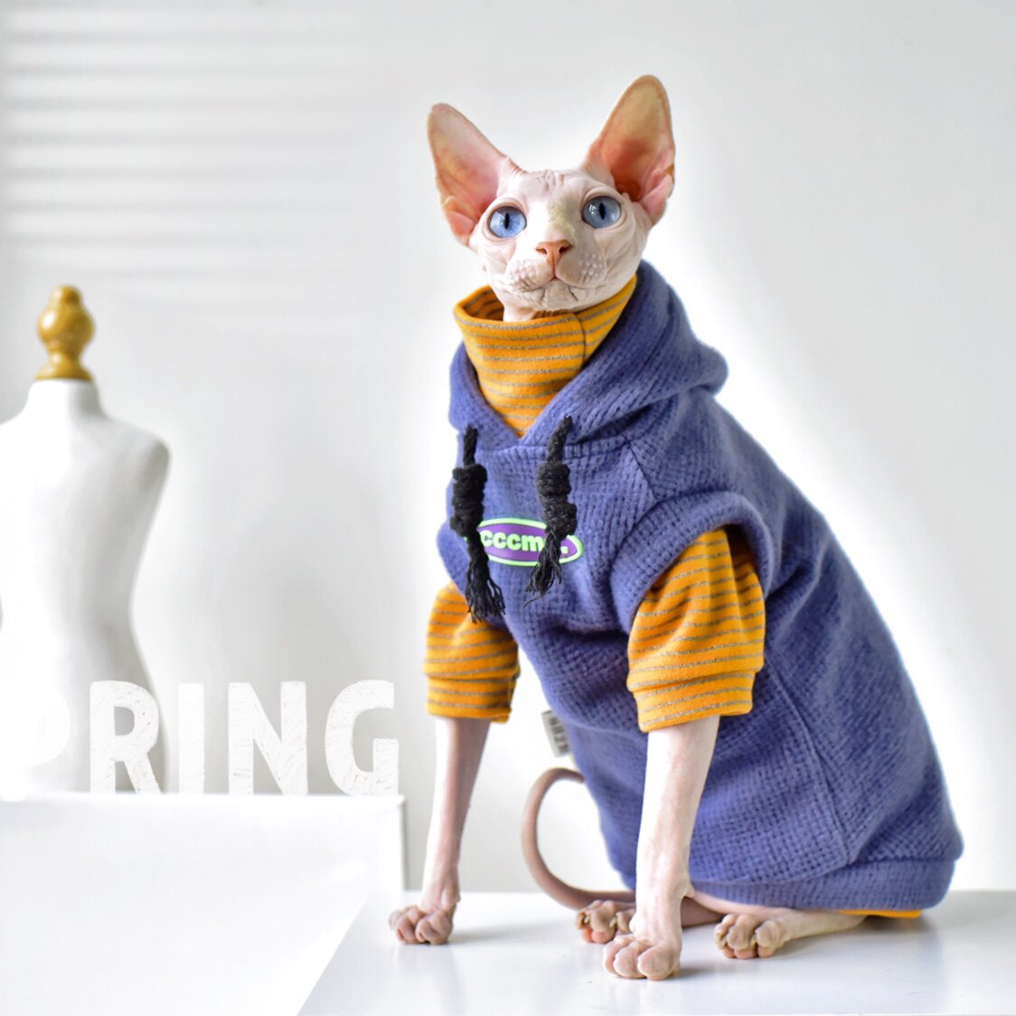 YH-Huafg necropolis pure cotton spring and autumn suit warm forever Wo Sfinkers No Mao cat clothes German clothes