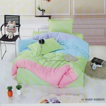 Bedding four-piece set pure cotton quilt cover 1 8m bed sheet double internet celebrity simple winter wedding four-piece set