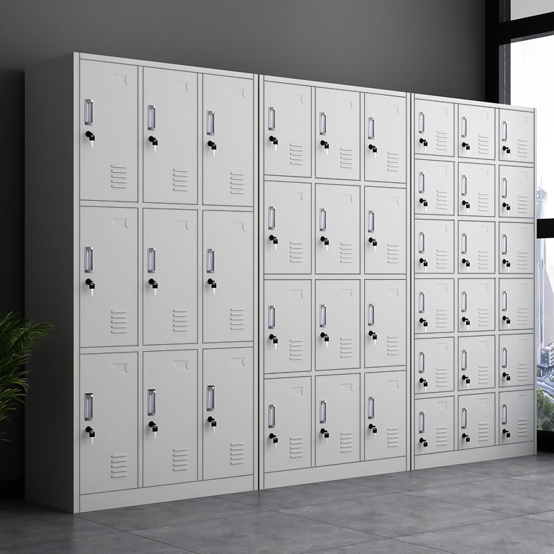 Employee Six-Door Locker, Dormitory Changing Locker, Factory Nine-Door Storage Cabinet, Metal Cabinet, Workshop Shoe Cabinet, Bowl Cabinet with Lock