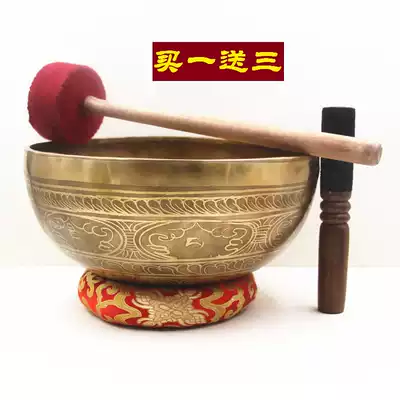 Dharma instrument Nepalese handmade pure Copper Buddha sound bowl Sound therapy bowl Tibetan song bowl Bowl Ob Yoga bowl 25 cm