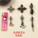Подлинные ювелирные украшения непала чистая медь, тибетская серебряная пять демонов крест ваджраяна, подвеска DIY