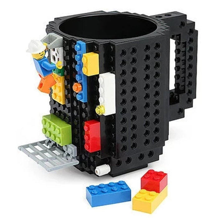 LEGO Building Cup Creative Assembly Water Cup DIY Mark Coffee Cup Puzzle Parenting 61 Children's Day Gift