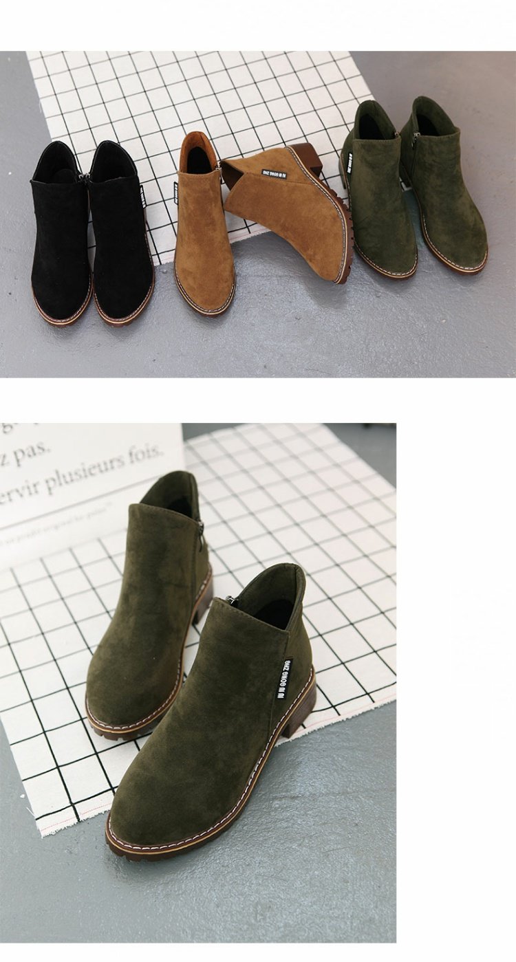Xuân 2018 xuân mới Anh gió nữ ngắn mùa đông Martin ủng dày mờ với đôi giày sinh viên hoang dã shop giày boot nữ