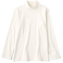 Muji MUJI big childrens fleece turtleneck long-sleeved T-shirt childrens clothing