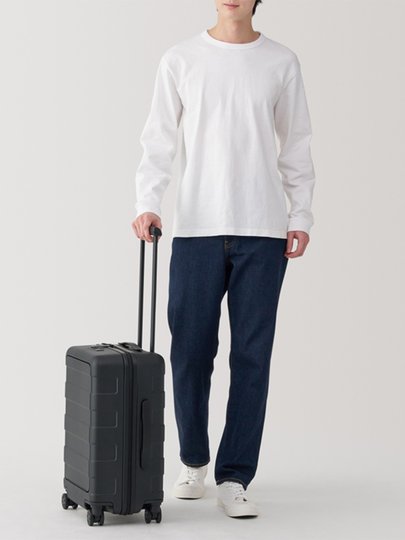 无印良品 MUJI 可自由调节拉杆高度前开口硬壳拉杆箱(32L) 旅行箱