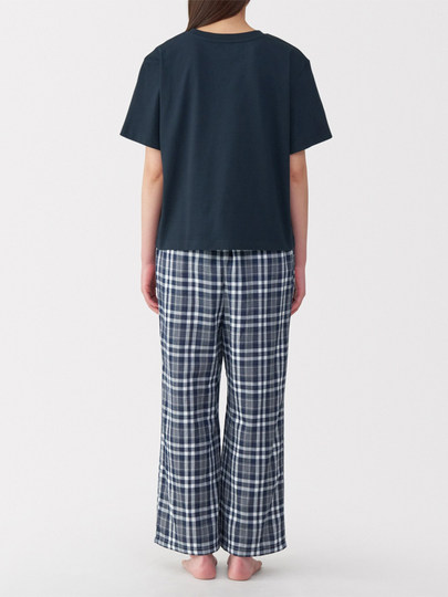 Muji Women's Double-Layer Gauze Cotton Loungewear Set Women's Pajamas Women's Style 25Th Summer