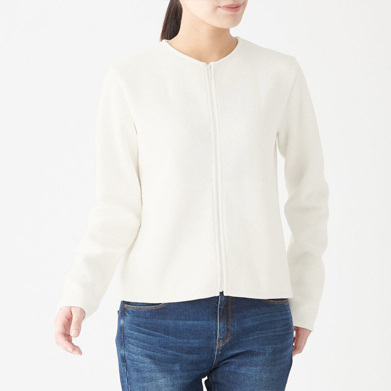 MUJI MUJI Women's Knit Fleece Zip Cardigan
