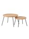 MUJI Маленький круглый стол с деревянной железной ножкой, набор из белого дуба, сборка 3 минуты