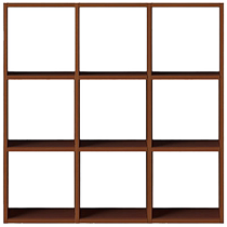 MUJI modular wooden shelf set 3 layers × 3 columns WN storage rack black walnut style