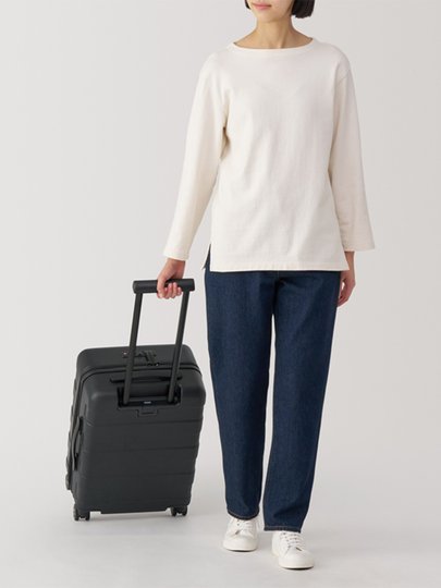 无印良品 MUJI 可自由调节拉杆高度前开口硬壳拉杆箱(32L) 旅行箱