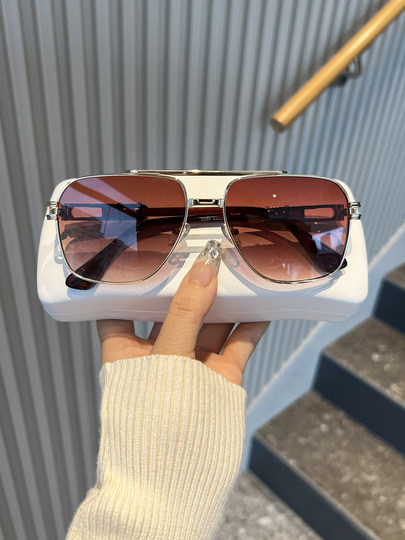 Double-Beam Aviator Sunglasses for Men and Women, Trendy 2025 New Polygonal Sunglasses, Personalized Driving Sunglasses with Uv Protection