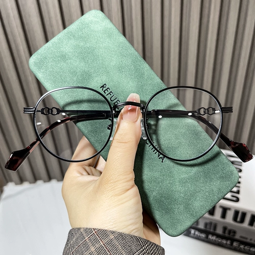 Очки миопии рамки женская корейская модная модная модность цифровые меховые кадры часто бывает.