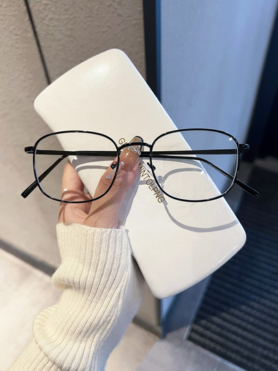 王鹤棣同款眼镜框男潮高级感近视斯文败类金丝眼镜防蓝光平光镜女