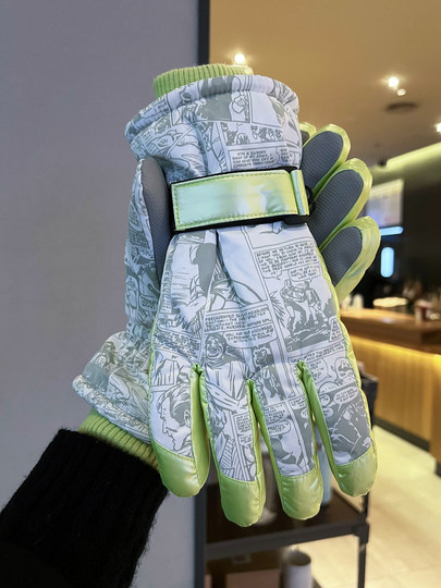 Cycling Gloves for Men and Women, Trendy and Stylish, Winter Skiing, Fleece-Lined, Thickened, Warm, Cold-Proof, Windproof, Waterproof, Touchscreen Compatible, for Couples