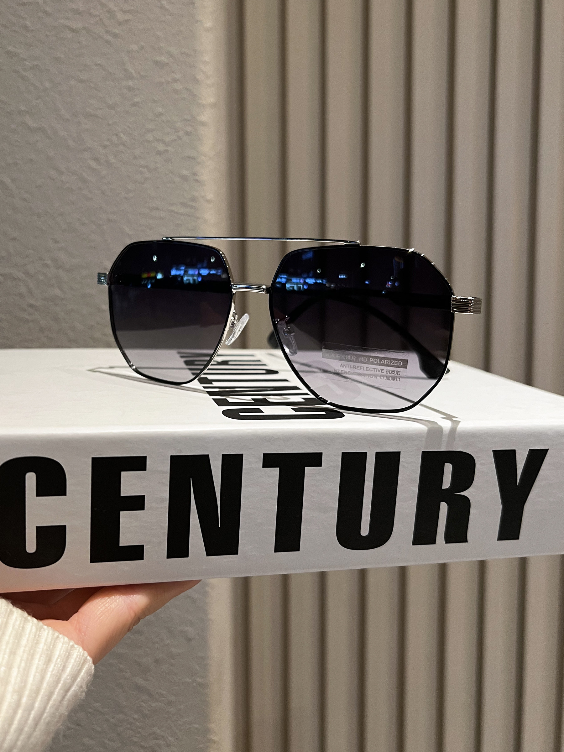 2025 Korean Style New Polarized Aviator Sunglasses for Men, High-End Fishing and Driving Sunglasses with Uv Protection