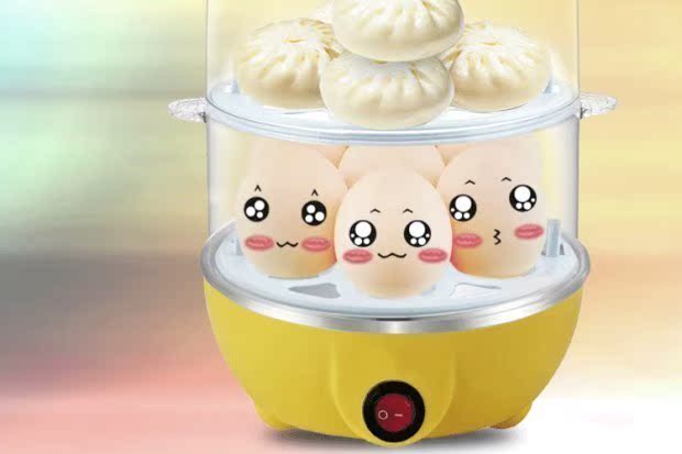 nồi hấp 2 tầng Trứng hấp tự động tắt điện gia dụng nồi hấp trứng gà nhân tạo mini ký túc xá sinh viên điện nhỏ 1 người 2 - Nồi trứng Ý tưởng từ khóa