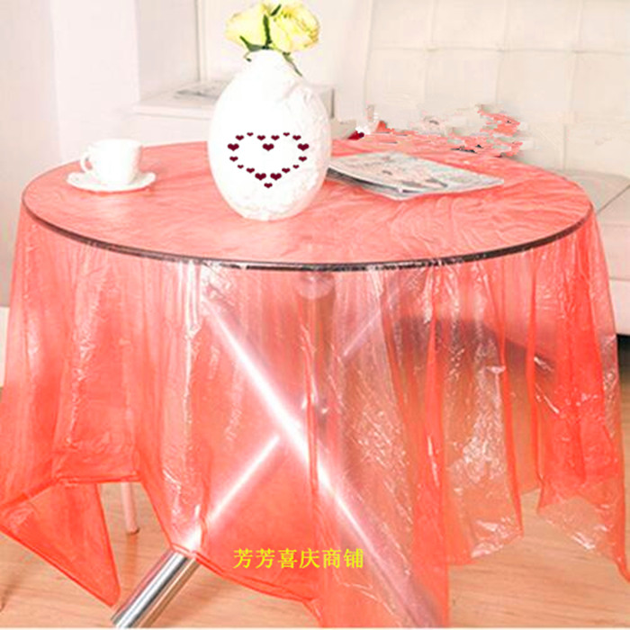 Khăn trải bàn Khăn trải bàn cưới Khăn trải bàn dùng một lần dày rượu khách sạn nhà hàng gia đình nhựa phim đỏ khăn trải bàn - Các món ăn dùng một lần túi ni lông trắng