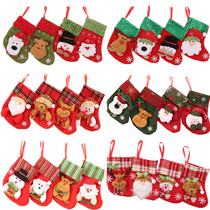  Christmas decorations Exquisite Christmas Socks gift bag Old Man Snowman decoration candy bag three-dimensional gift socks