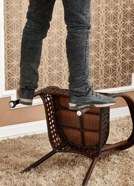 Wicker ghế ba mảnh ban công bàn ghế ngoài trời giải trí bàn cà phê kết hợp đồ nội thất sân vườn sân sau Teng ghế tựa mây - Bàn ghế ngoài trời / sân bàn ngoài trời