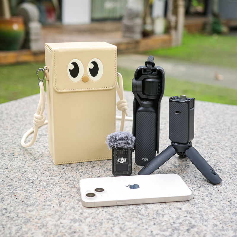 Silly Little Fish Digital Is Suitable for Dji Pocket 3 Mobile Phone All-In-One Accessories Camera Storage Bag Crossbody Protective Case