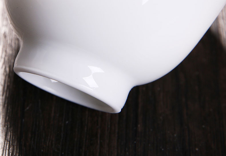 Thin body white porcelain bowl with jingdezhen kung fu tea cup sample tea cup ceramic tea set, the master cup single cup small tea cups