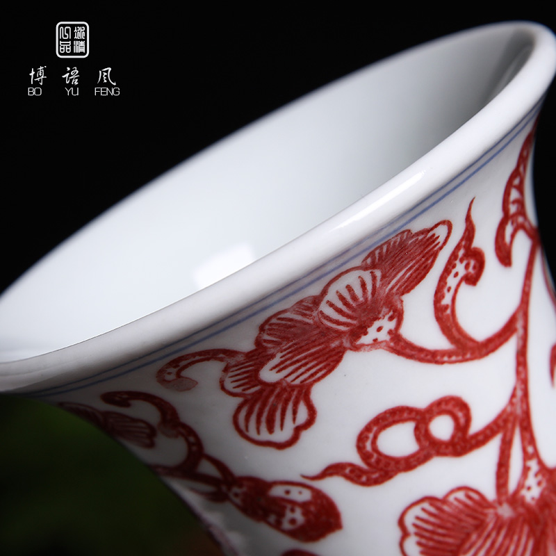 Bo jingdezhen ceramics furnishing articles hand - made vases, sitting room of Chinese style household wind flower arranging youligong ornaments