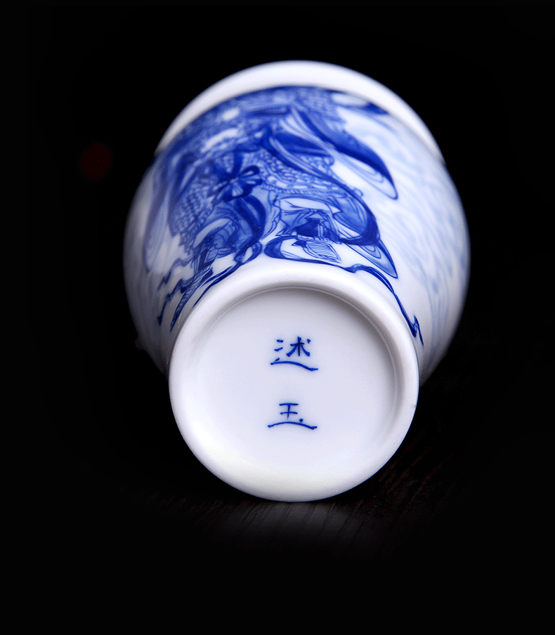 Above [naijing] jade pure manual character kung fu tea cups naijing high temperature maintain jingdezhen porcelain sample tea cup