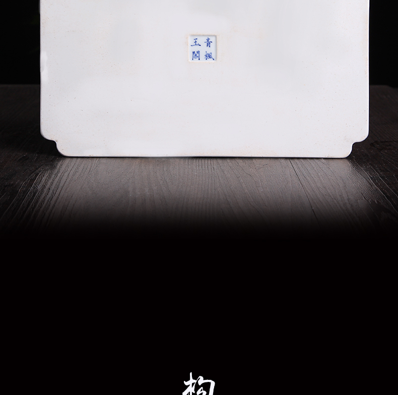 Jingdezhen porcelain hand - made ceramic tea tea tray household contracted Taiwan rectangle checking tea, green tea ware