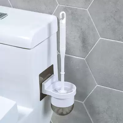 Simple toilet brush set free hole wall-mounted powder room toilet brush long handle no dead angle cleaning brush household