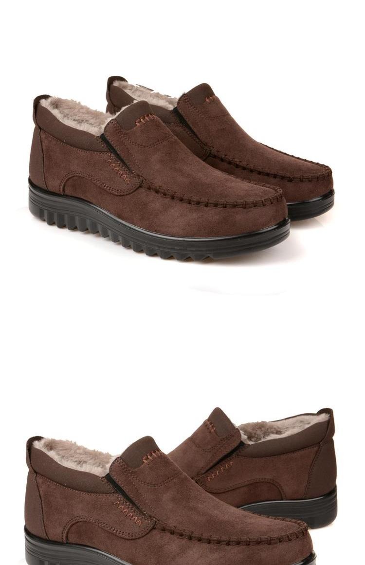 Hội trường giày Zhonghao Old Bắc Kinh giày vải mùa đông giày cotton nam cao để giúp ấm đôi giày cha trung niên dày cộng với giày nhung nam - Giay cao giày sneaker nam trắng