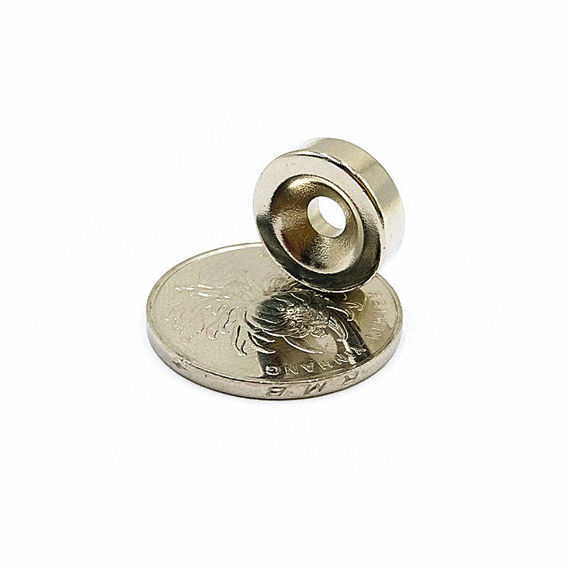 Strong magnet powerful magnet round with hole magnetic steel enclosure furniture door suction permanent magnet NdFeB magnet 15 mm