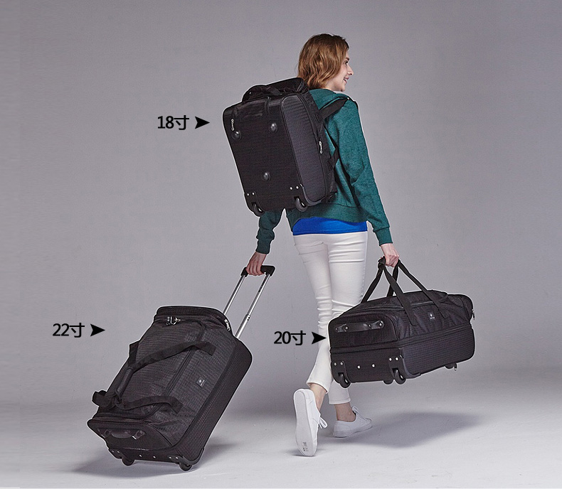 Lucky Club Xe Đẩy Ba Lô Túi Du Lịch Nữ Nam Xách Tay Canvas Ngắn-khoảng cách Siêu Hộp Công Suất Shoulder Bag shop bán túi du lịch