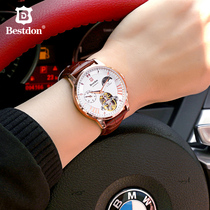 Bunton Watch Mens Mechanical Watch Mens Watch Hollow Waterproof Real Belt Student Trend Sports 2019 New Switzerland