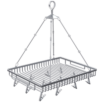 Clothes basket clothes drying net black clothes drying rack multi-clip sweater underwear anti-deformation flat pocket cool socks drying artifact