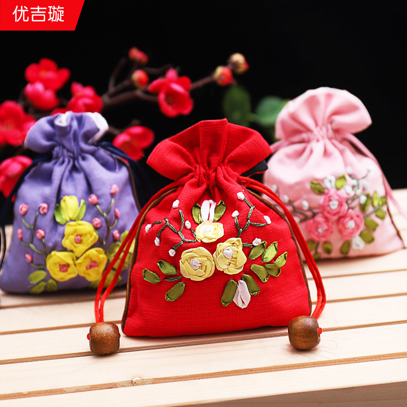 Dragon Boat Festival Incense bag Incense bag Ancient embroidery Purse bag diy household indoor wardrobe Mosquito repellent large empty bag