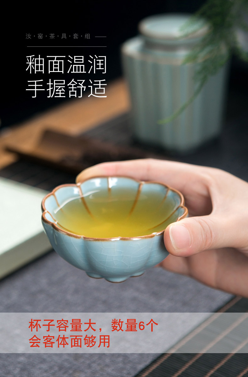 Jingdezhen ceramic your up crack kung fu tea set the home office to receive a visitor receives teapot cups