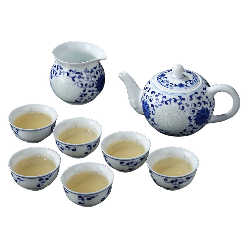 Jingdezhen Chinese lid and exquisite porcelain bowl of tea tea cups hand - made porcelain of kung fu tea set home