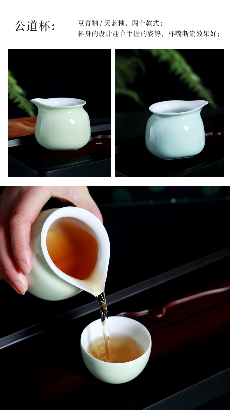 Jingdezhen tea sets kung fu tea cups sniff ceramic cups tureen household teapot small cups