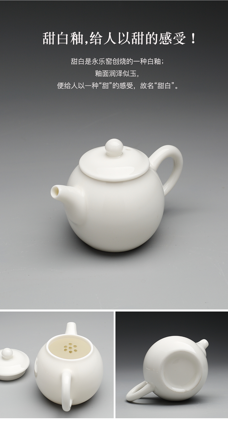 Travel a pot of tea set kung fu two cups of jingdezhen ceramics with tea tray was white porcelain on - board, portable bag