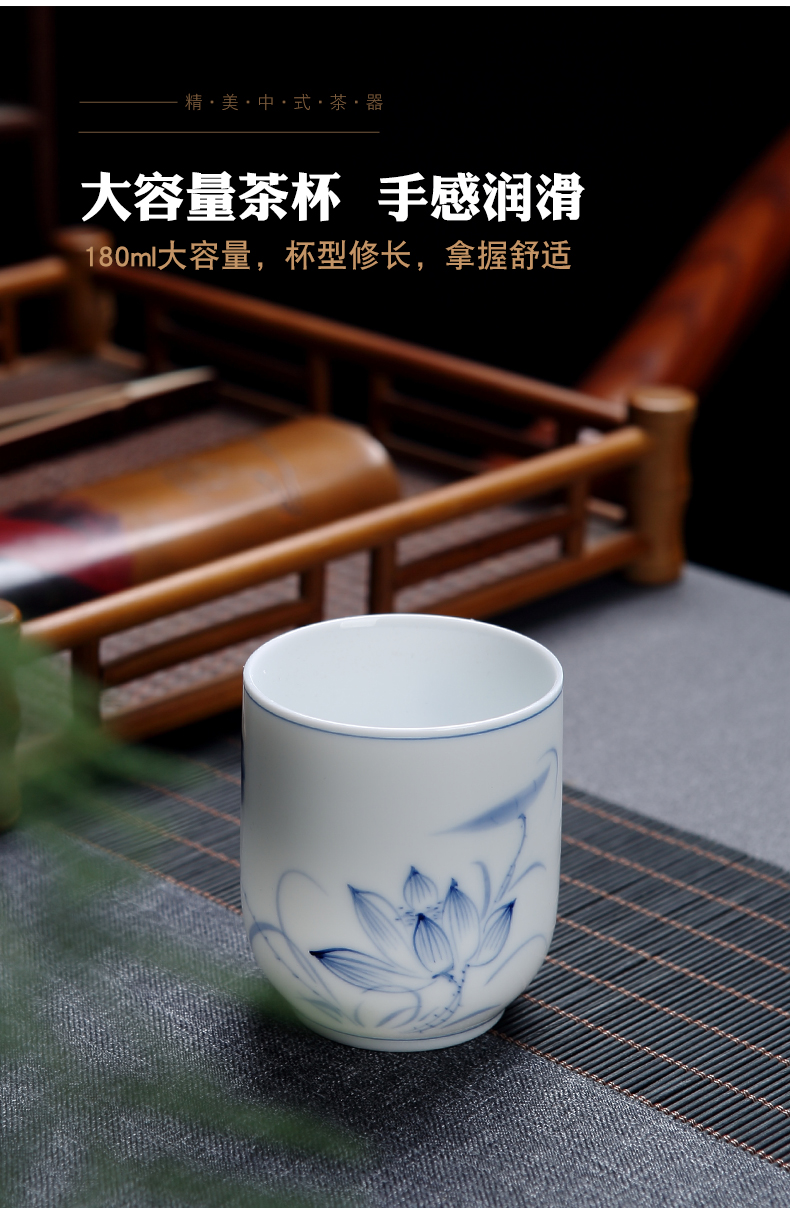 Jingdezhen hand - made porcelain of kung fu tea set suit small household of Chinese style ceramic girder pot cup teapot tea tray