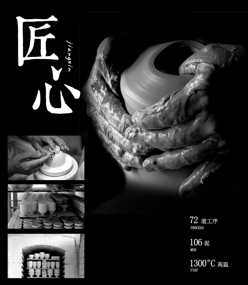 Five ancient jun kung fu tea sets, small household jingdezhen your up ceramic cups tea sample tea cup, master cup