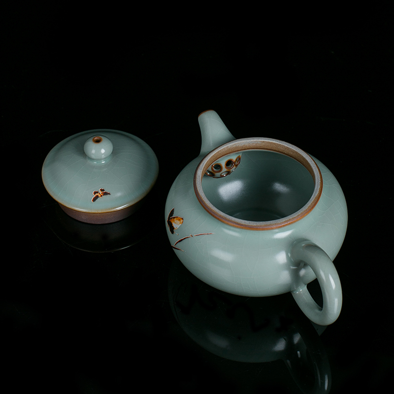 Your up crack kung fu teapot single pot of jingdezhen ceramic tea set domestic large capacity xi shi pot of filtering Chinese style