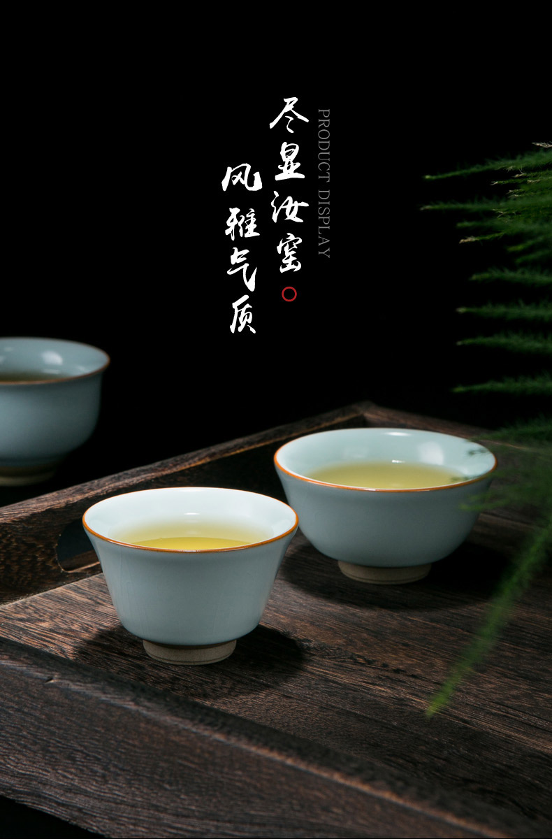Your up kung fu tea cups personal special master cup single CPU jingdezhen ceramic tea ice crack, single sample tea cup