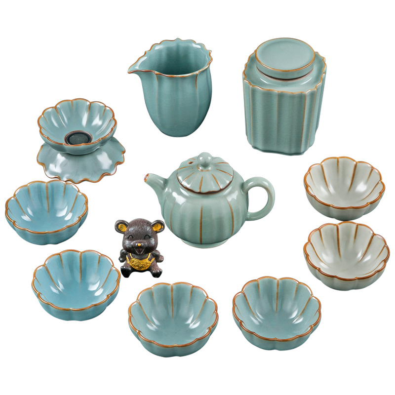 Jingdezhen ceramic your up crack kung fu tea set the home office to receive a visitor receives teapot cups