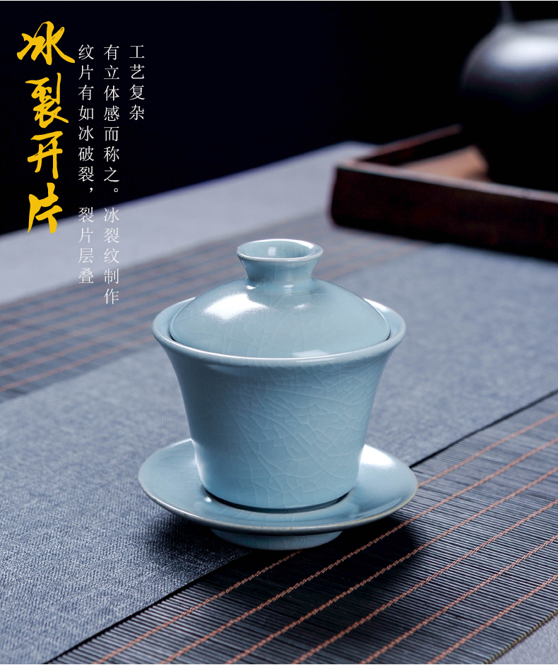 Your up crack tea set suit household between ceramic kung fu tea cup lid to use office receives a visitor