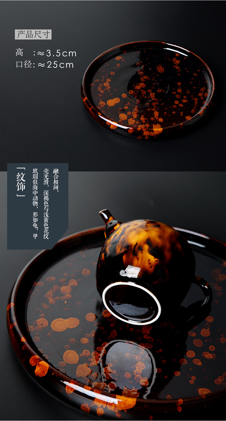 Jingdezhen hawksbill glaze dry tea sets tea tray tea sea household of Chinese style ceramic tea set trumpet with one person